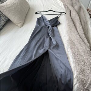 Elegant Blue- Gray Women's Dress